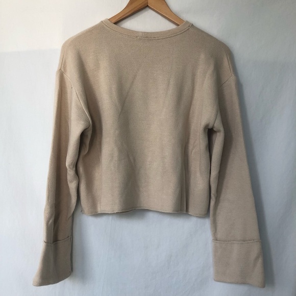 Zara Full Cut Suit Sweater Jogger Set in Sand - Picture 5 of 7